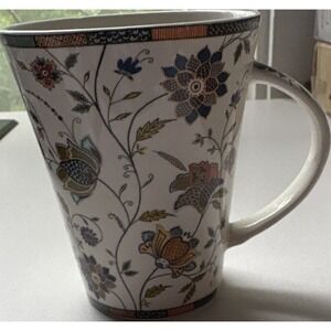 Queen's Ceramic Mug Floral Pattern Microwave Dishwasher Safe Decorative
